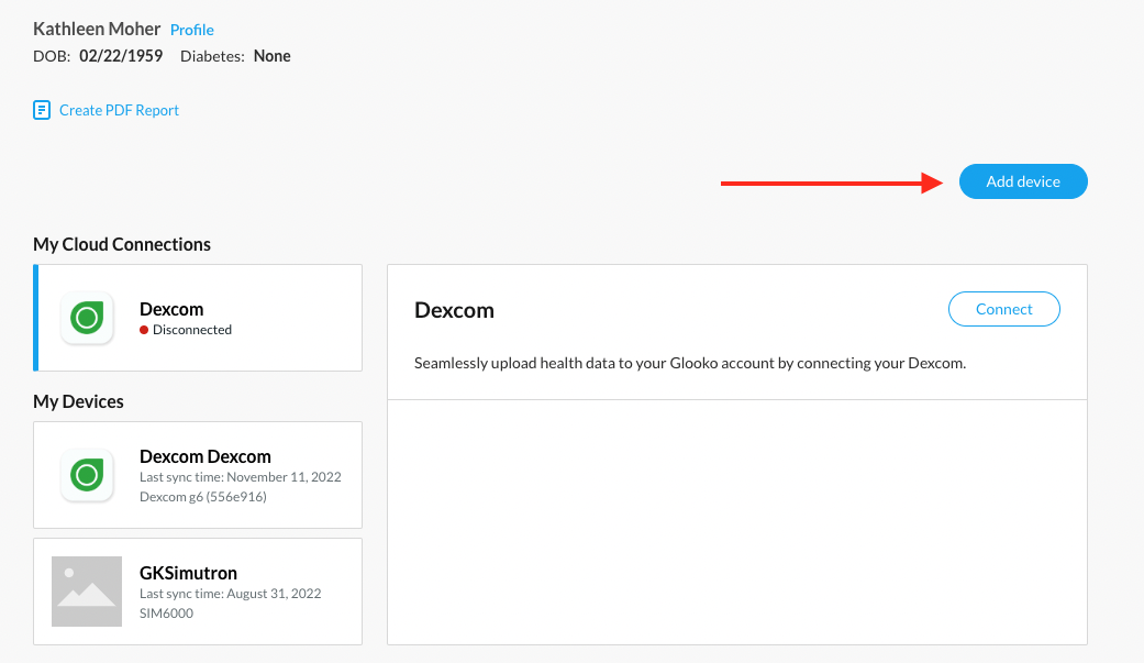 Adding a Diabetes Device from the Glooko Web App Glooko Support